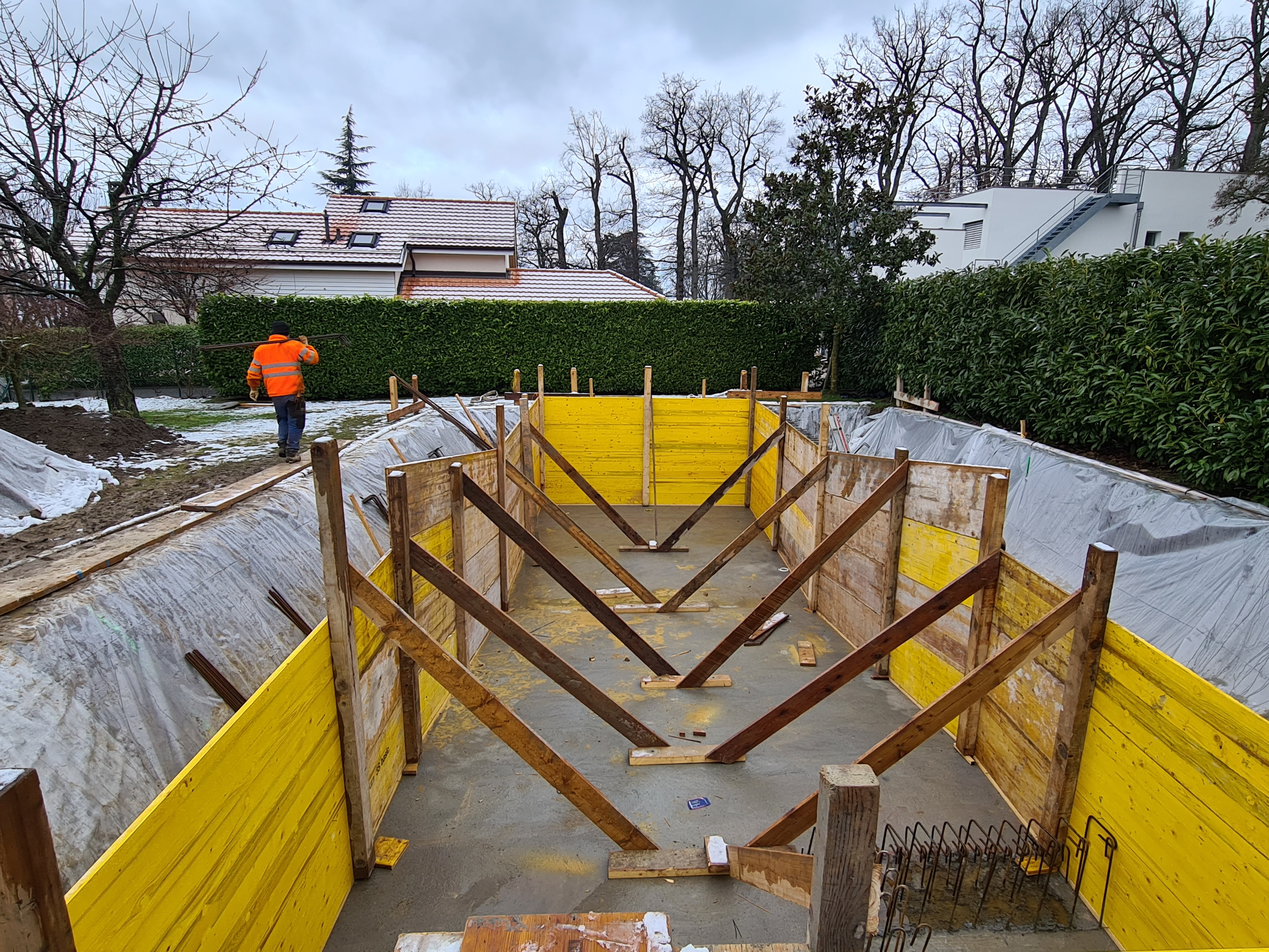 Mise en place des coffrages